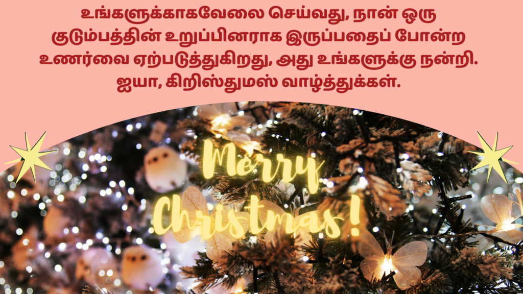 Best Christmas Wishes for Boss in Tamil